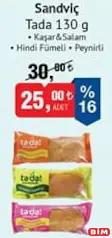 TADA SANDVİÇ 130 G fiyat ve kampanya bilgisi